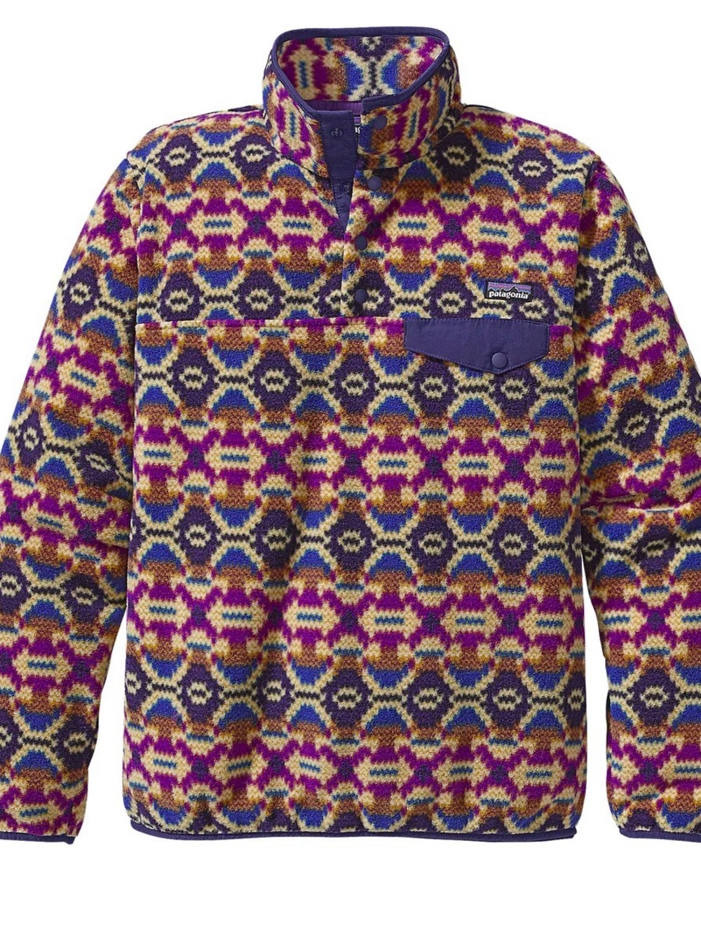 Patagonia Synchilla Snap-T Fleece Pullover Women Jacket Purple- Size M